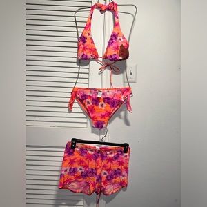Women’s Malibu Dream Girl 3 Piece Swimsuit Sz 7/8